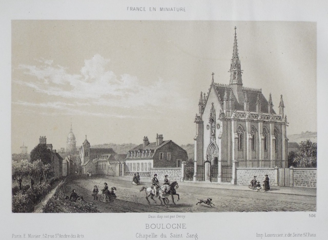 Lithograph - Boulogne Chapelle de Saint Sang. - 