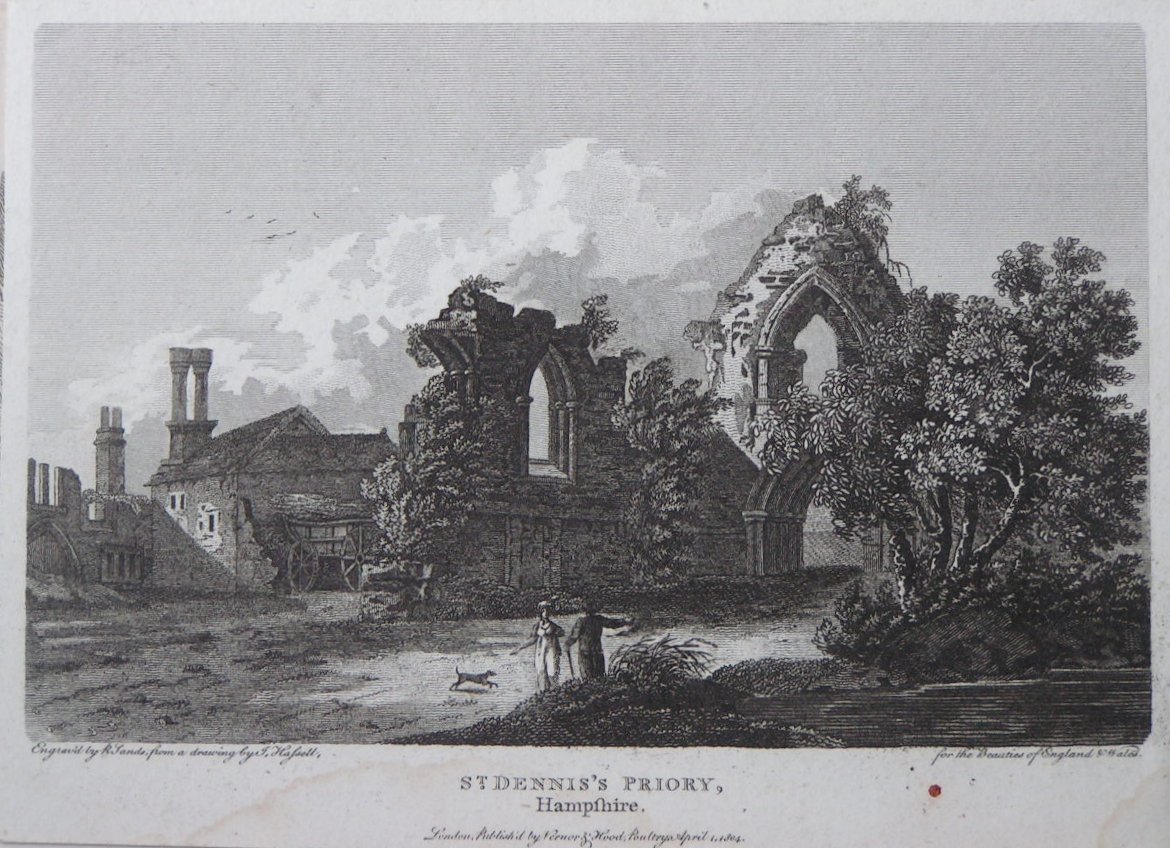 Print - St. Dennis's Priory, Hampshire - Sands