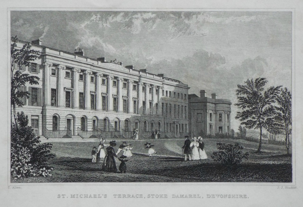 Print - St. Michael's Terrace, Stoke Damarel, Devonshire. - Hinchliff