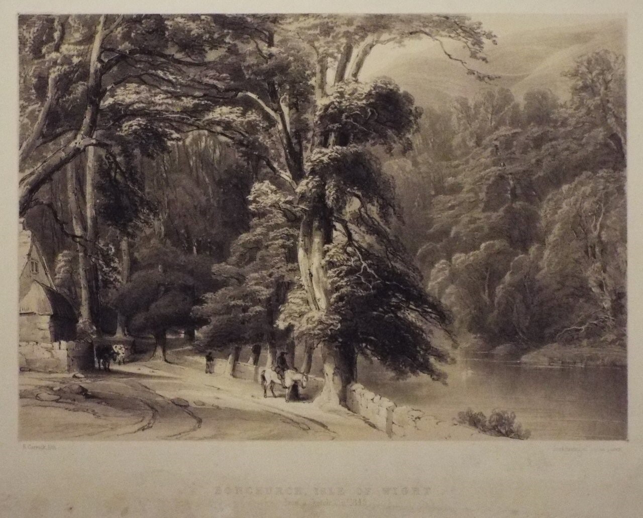 Lithograph - Bonchurch, Isle of Wight from a Sketch. - Carrick