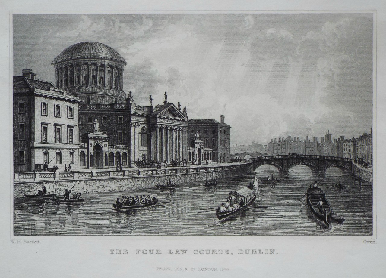 Print - The Four Law Courts, Dublin. - 