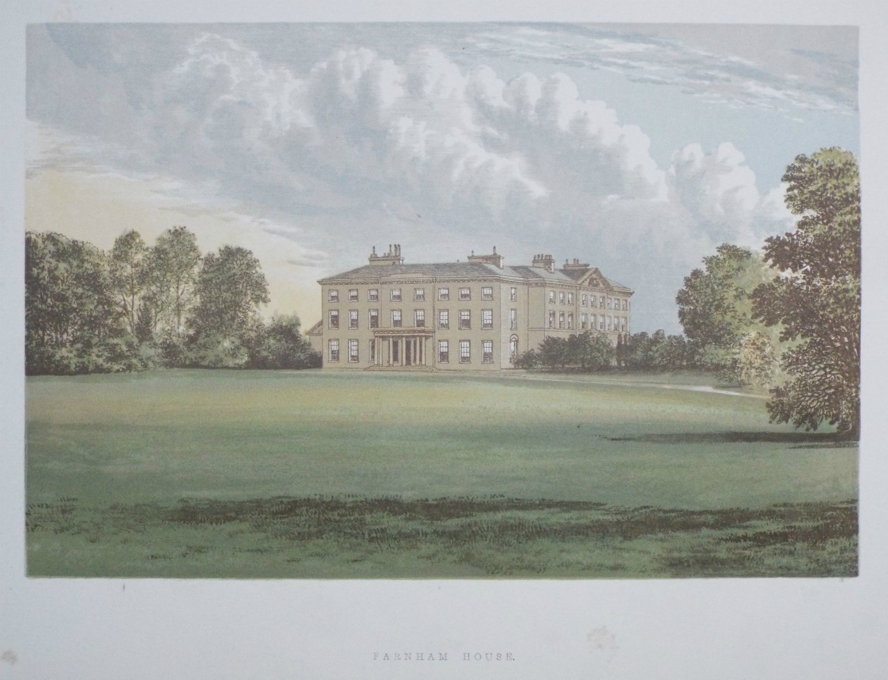 Chromo-lithograph - Farnham Hall.