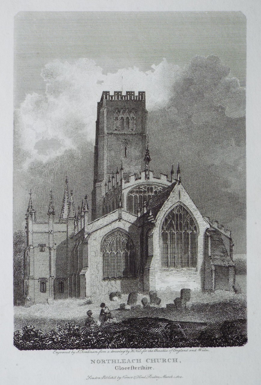 Print - Northleach Church,. Glocestershire. - Tomlinson