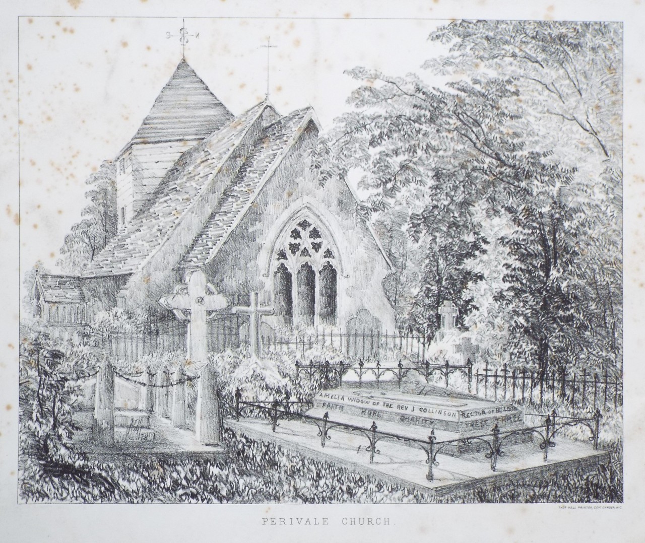 Lithograph - Perivale Church