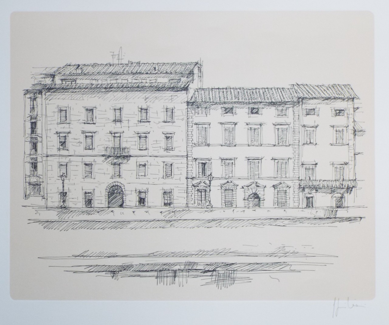 Photolithograph - Palazzo del Duca di Modena Ora Tobler