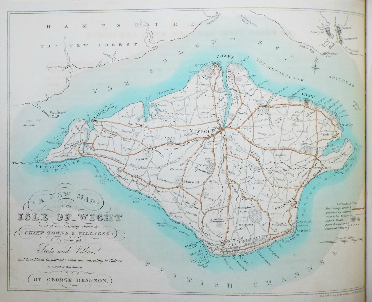 Map of Isle of Wight - Brannon