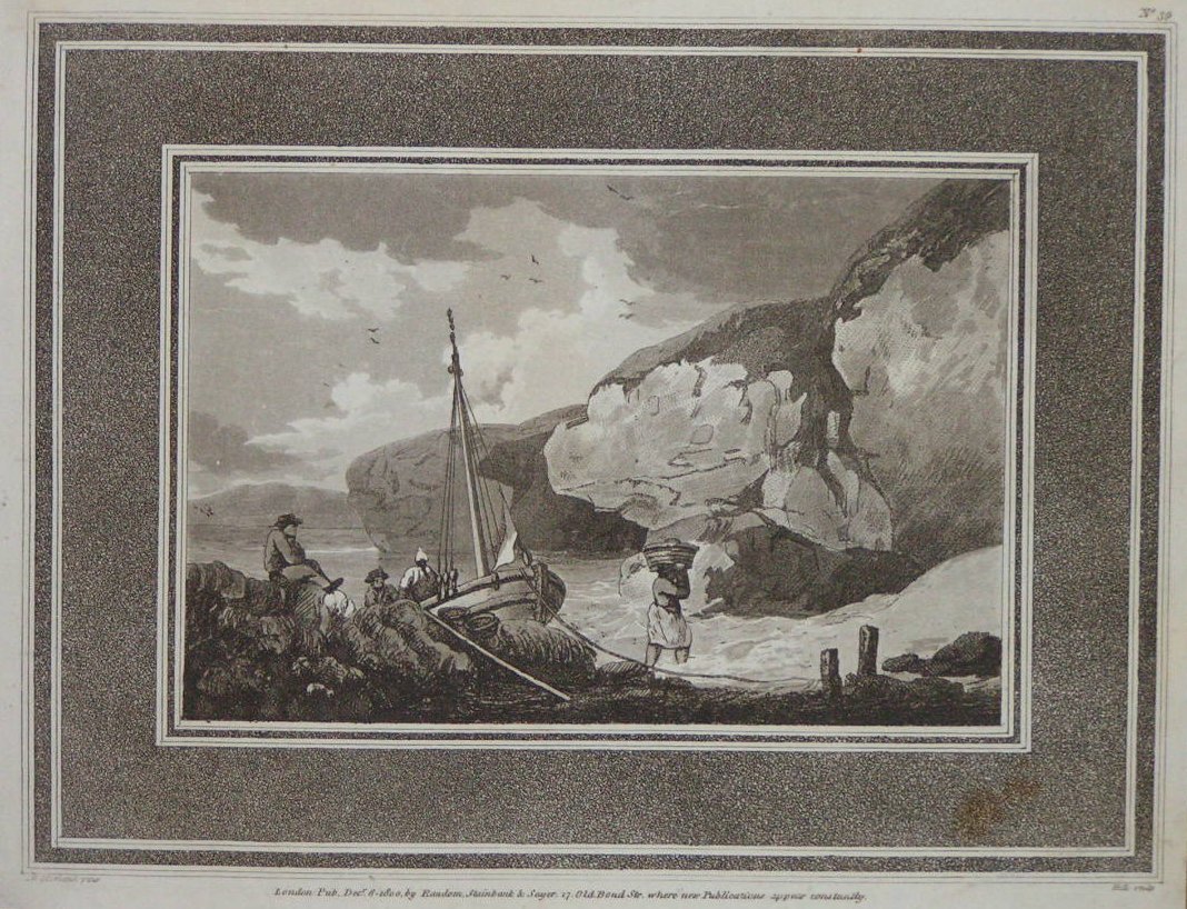 Aquatint - (Beach with boats and smugglers) - 