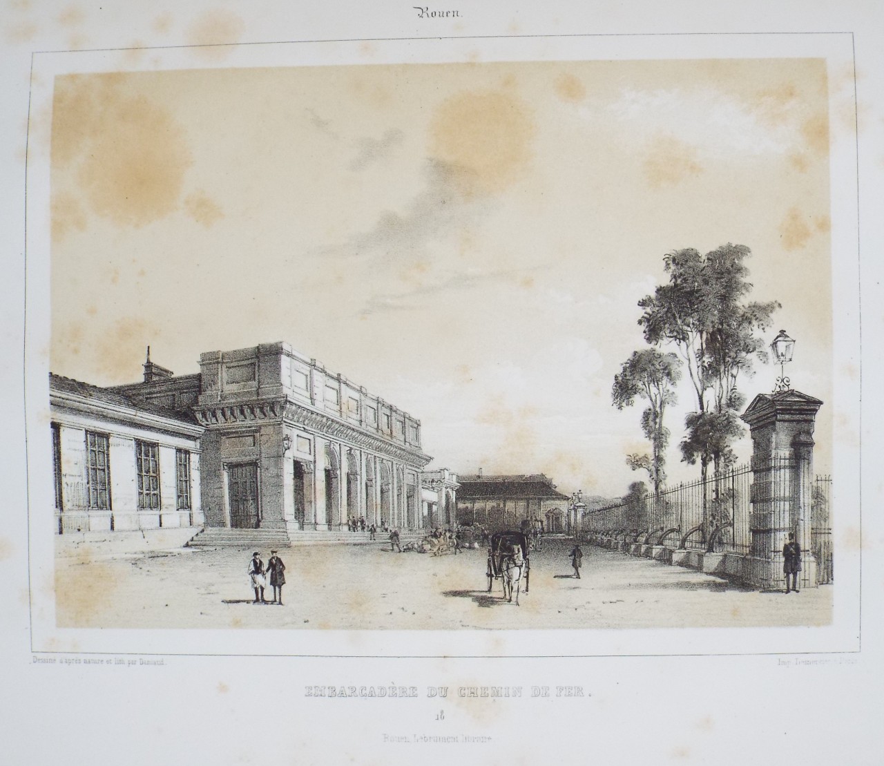 Lithograph - Rouen. - Mansson