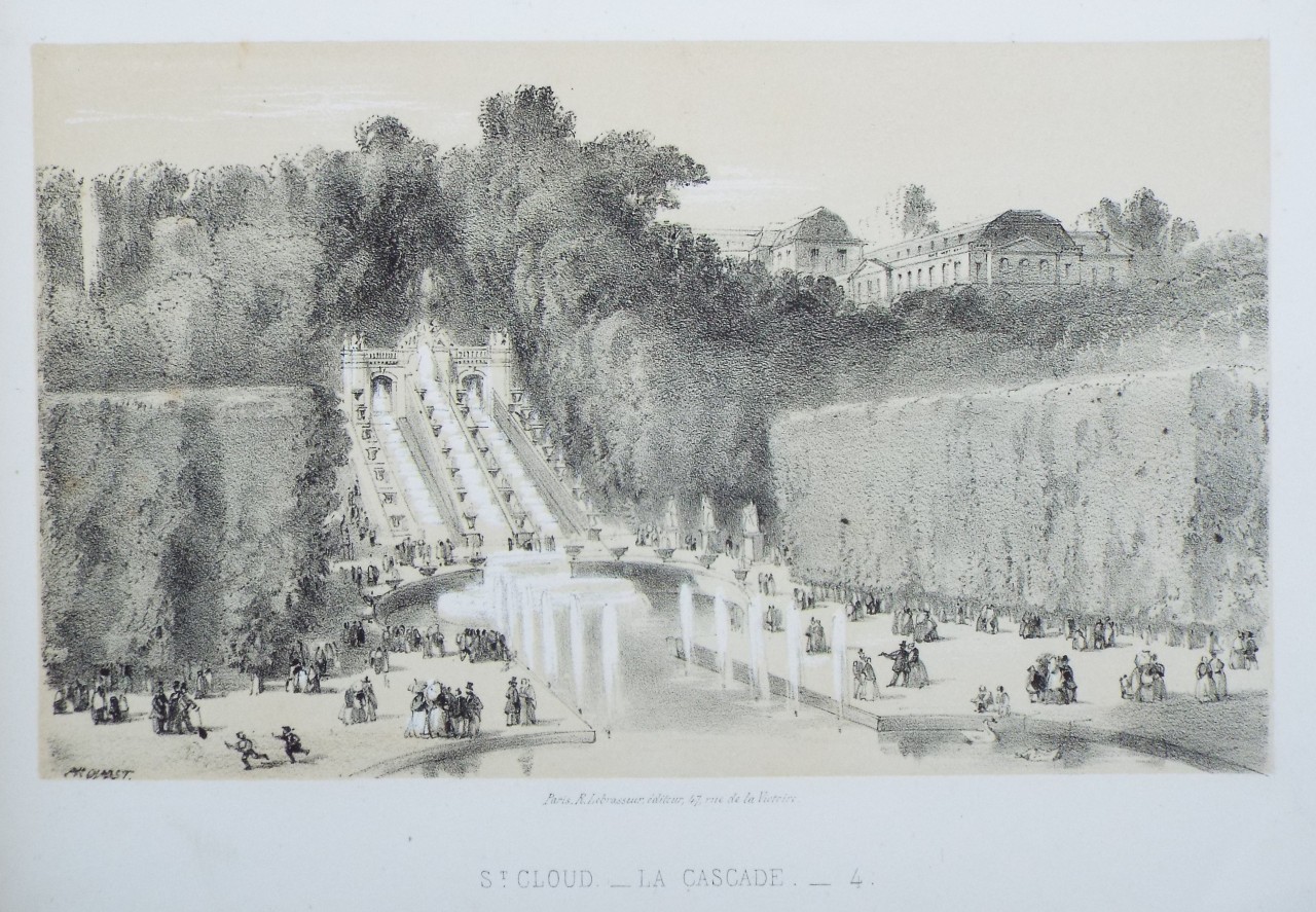 Lithograph - St. Cloud. La Cascade. - 