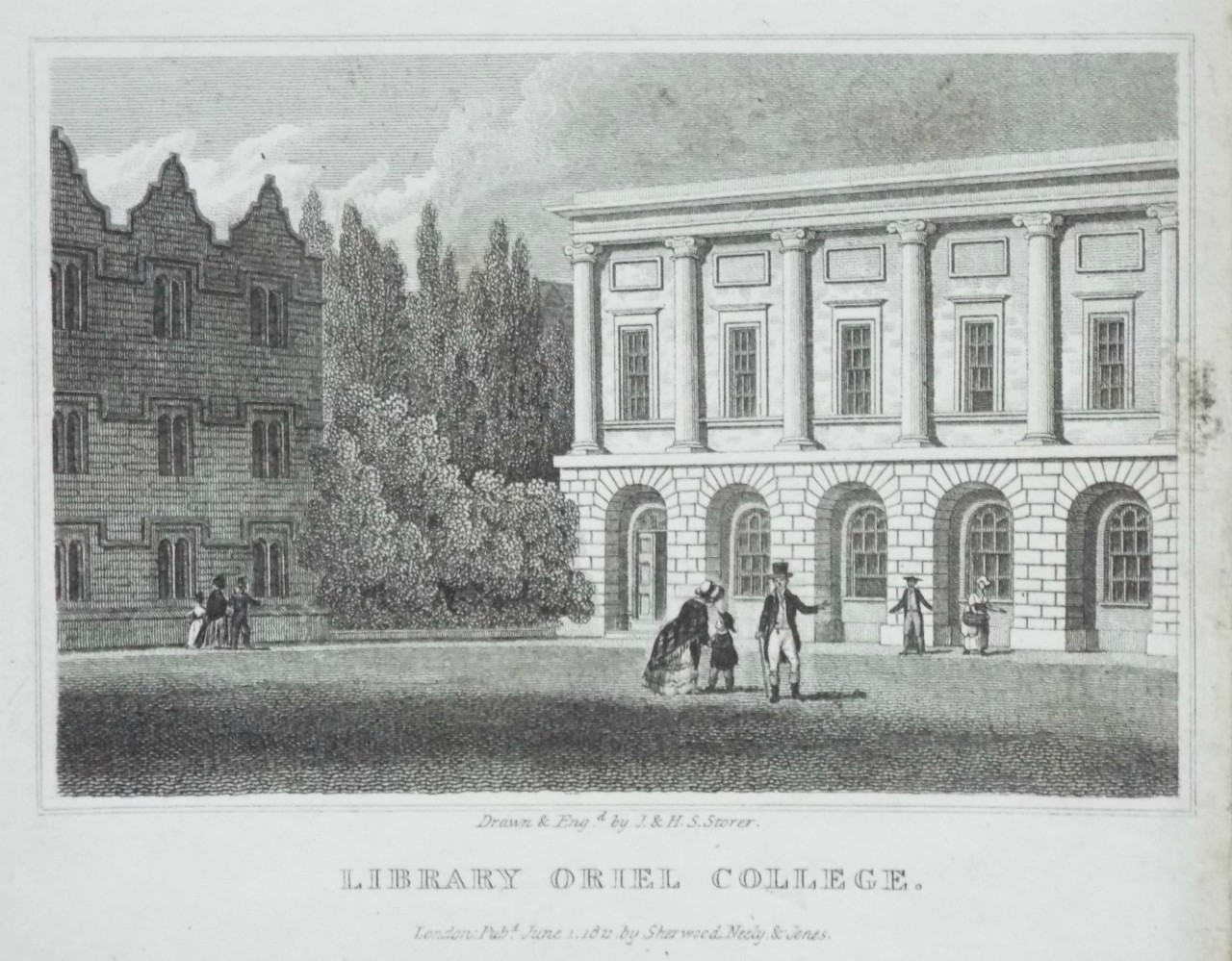 Print - Library Oriel College. - Storer