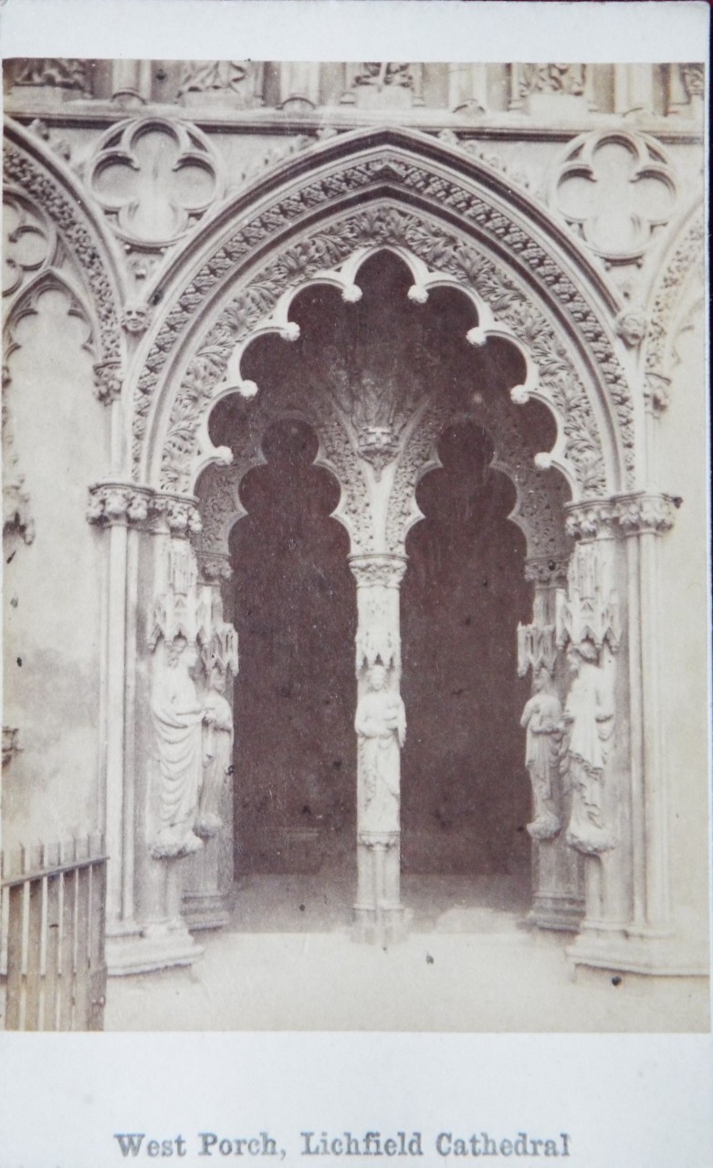 Photograph - West Porch, Lichfield Cathedral.