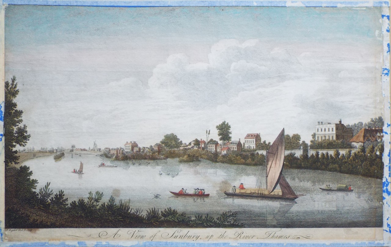 Print - A View of Sunbury, up the River Thames. - Boydell