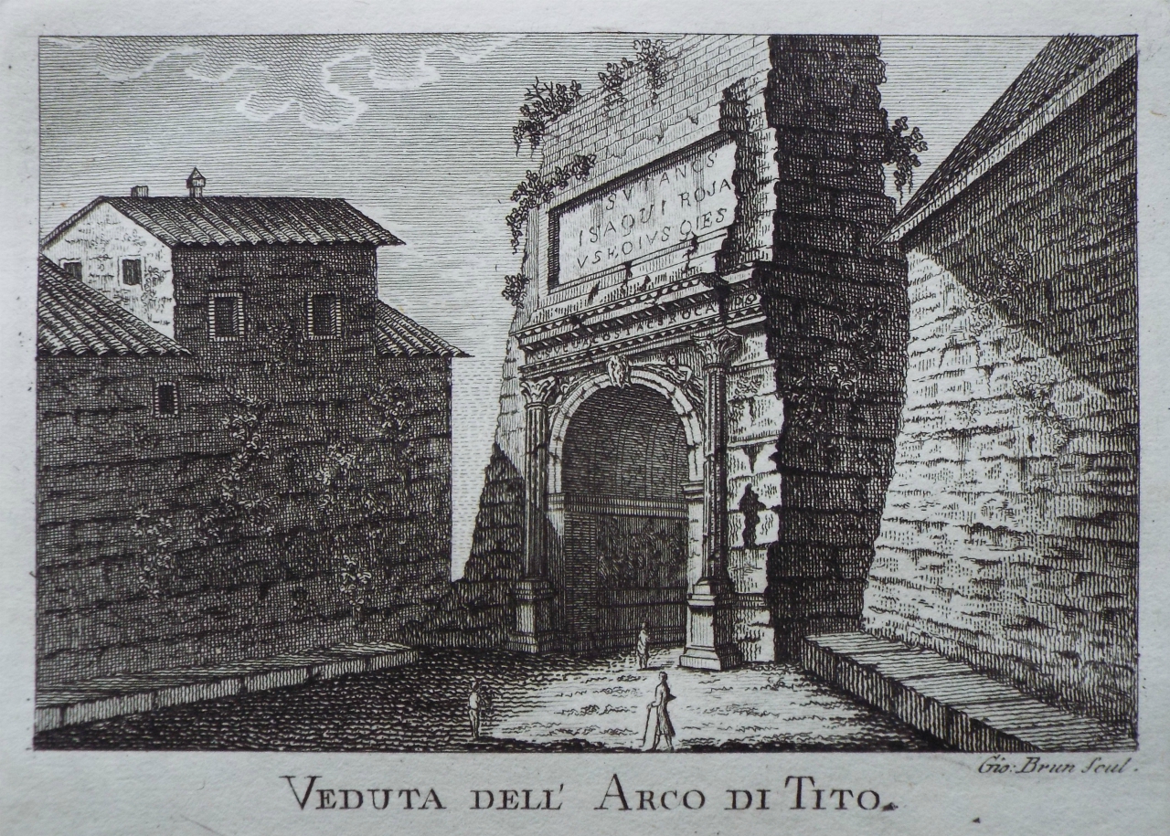 Print - Veduta dell' Arco di Tito. - Brun