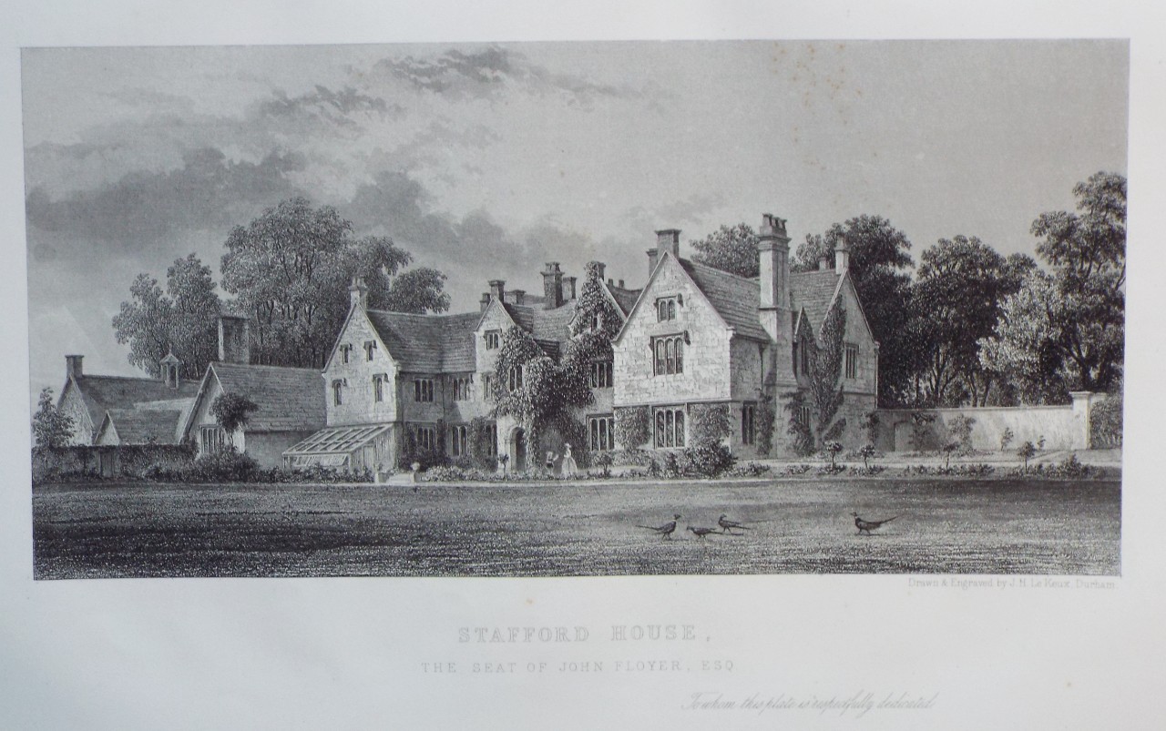 Print - Stafford House, the Seat of John Floyer, Esq. - Le