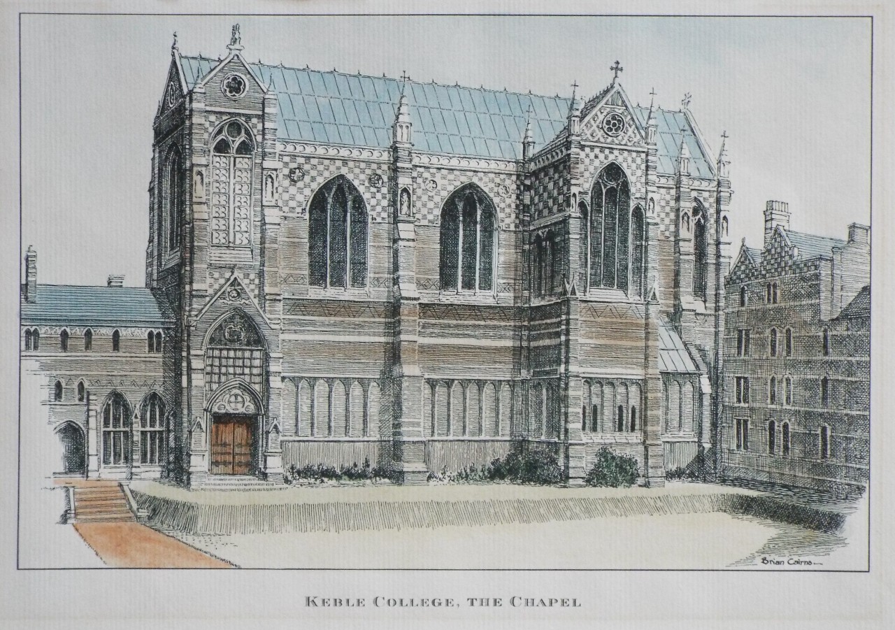 Etching - Keble College, The Chapel