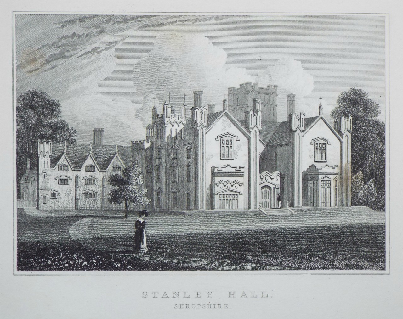 Print - Stanley Hall, Shropshire. - Jorden