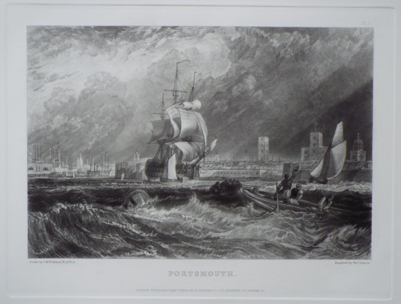 Steel mezzotint - Portsmouth. - Lupton