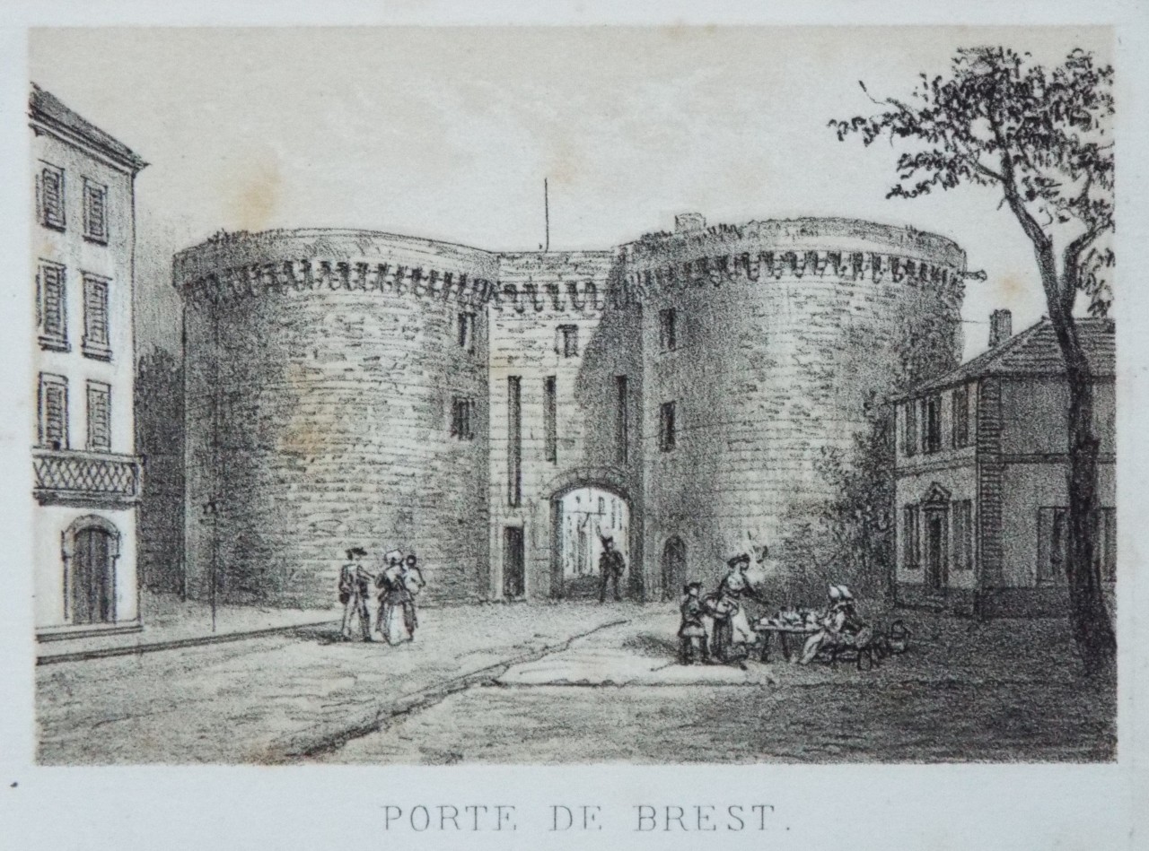 Lithograph - Porte de Brest.