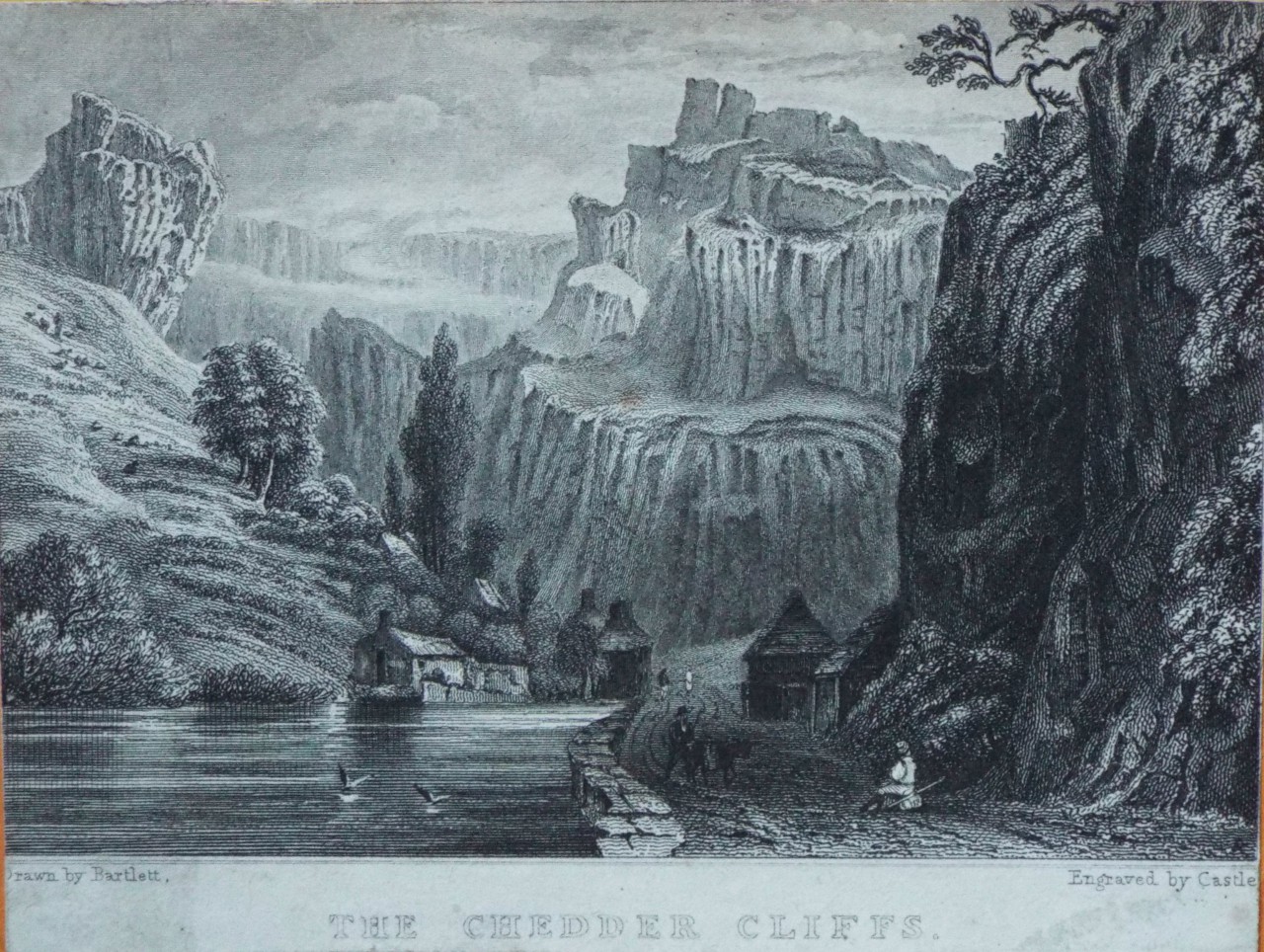 Print - The Chedder Cliffs.