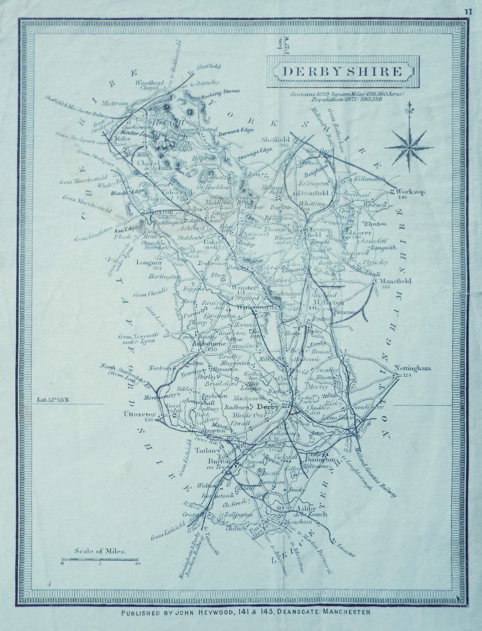 Map of Derbyshire