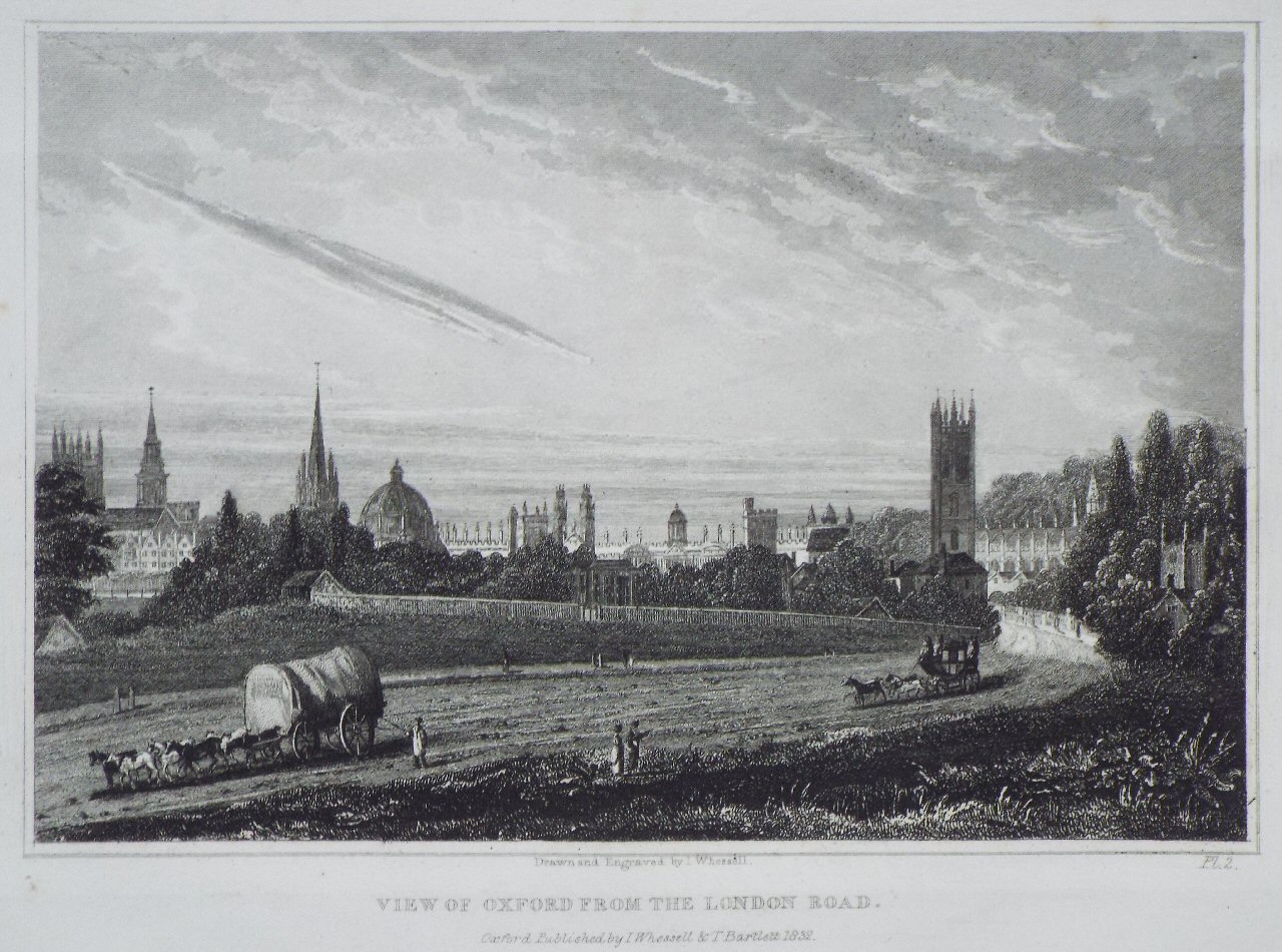 Print - View of Oxford from the London Road. - Whessell