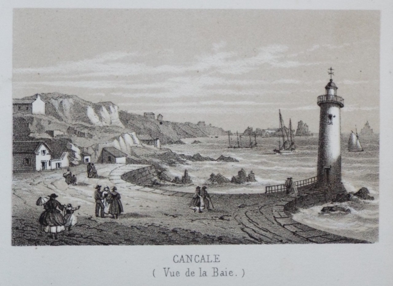 Lithograph - Cancale (Vue de la Baie.)