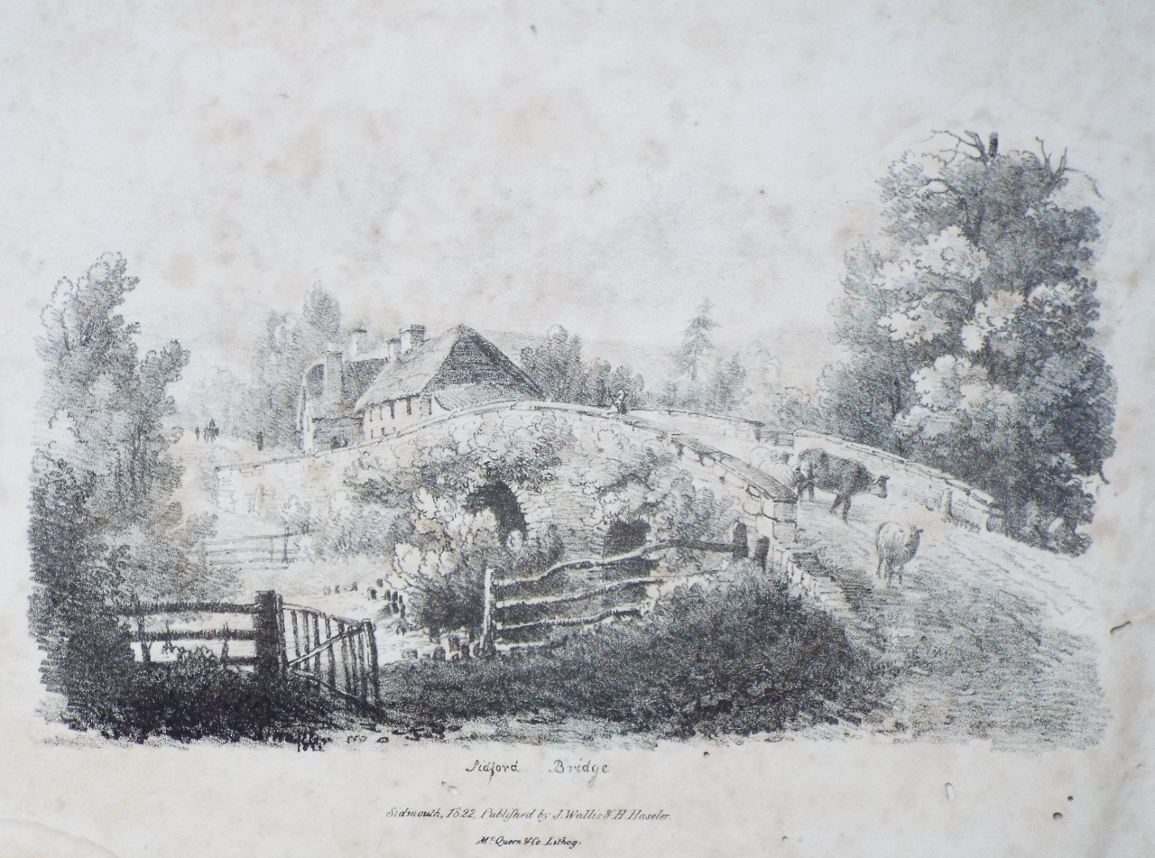 Lithograph - Sidford Bridge