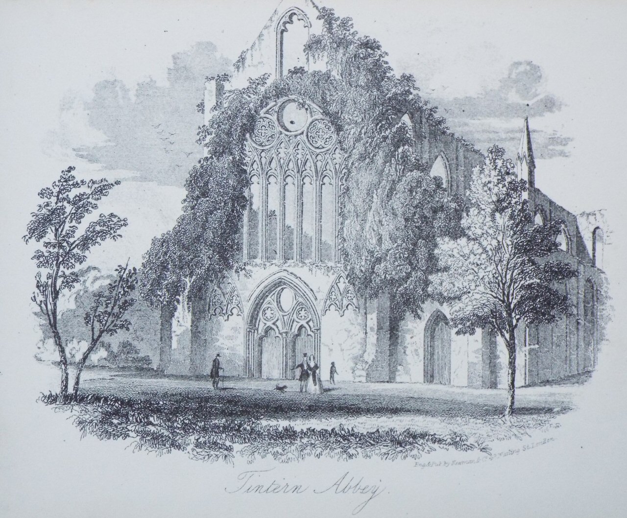 Steel Vignette - Tintern Abbey. - Newman