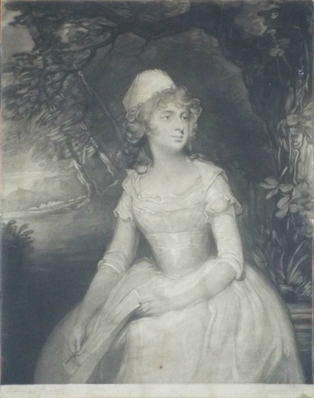 Mezzotint - Charlotte Duncombe (née Legge), Lady Feversham - Grozer