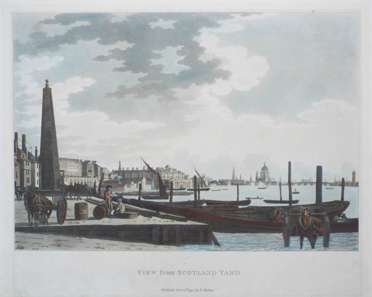 Aquatint - View from Scotland Yard - Malton