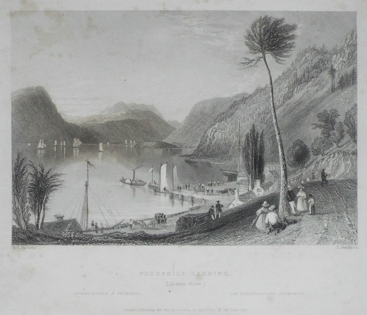 Print - Peekskill Landing. (Hudson River) - Benjamin