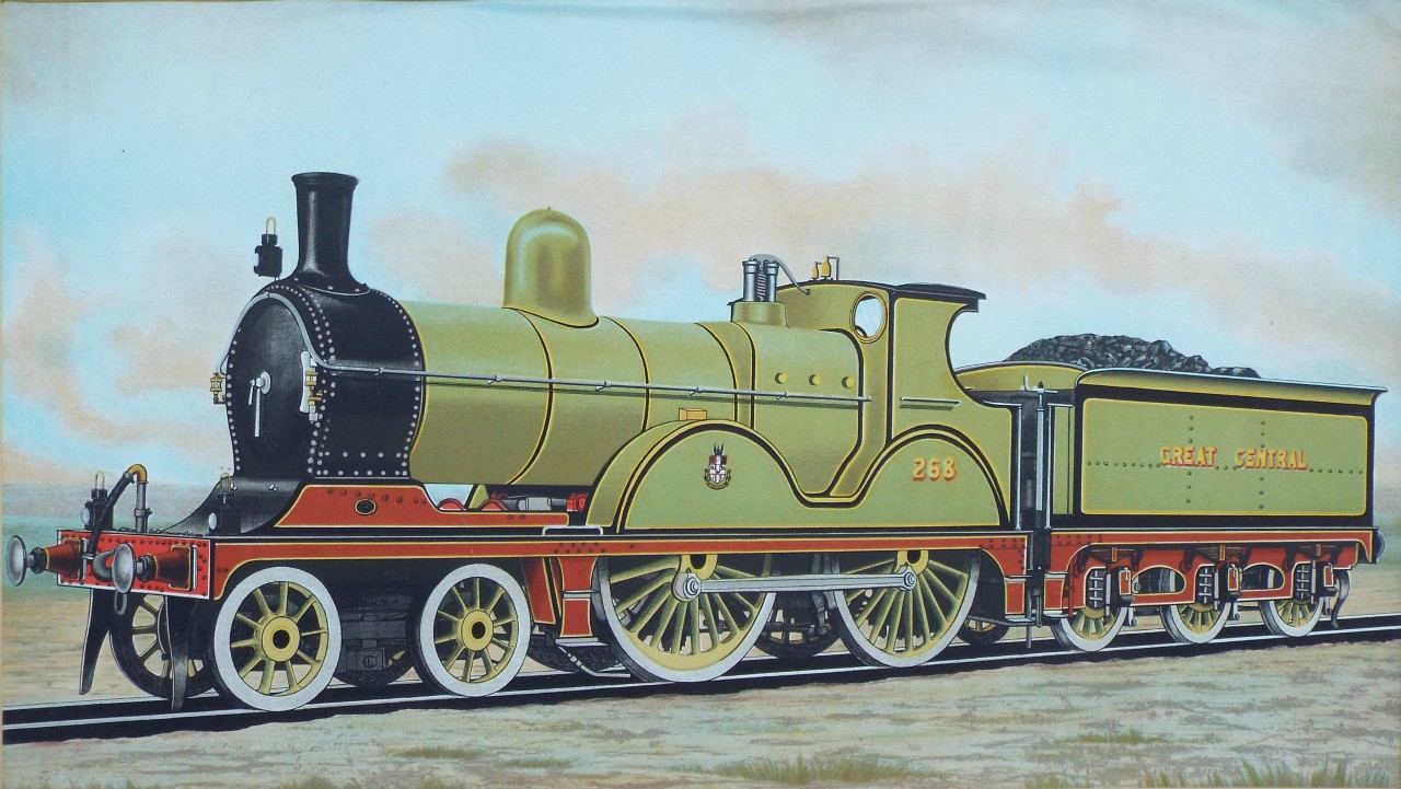 Chromo-lithograph - (Great Western Railway Locomotive)