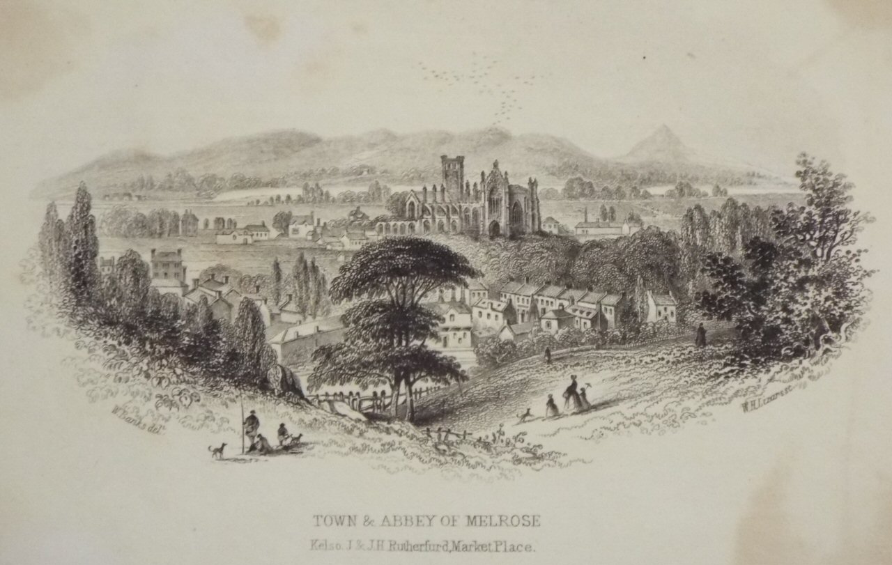 Steel Vignette - Town & Abbey of Melrose