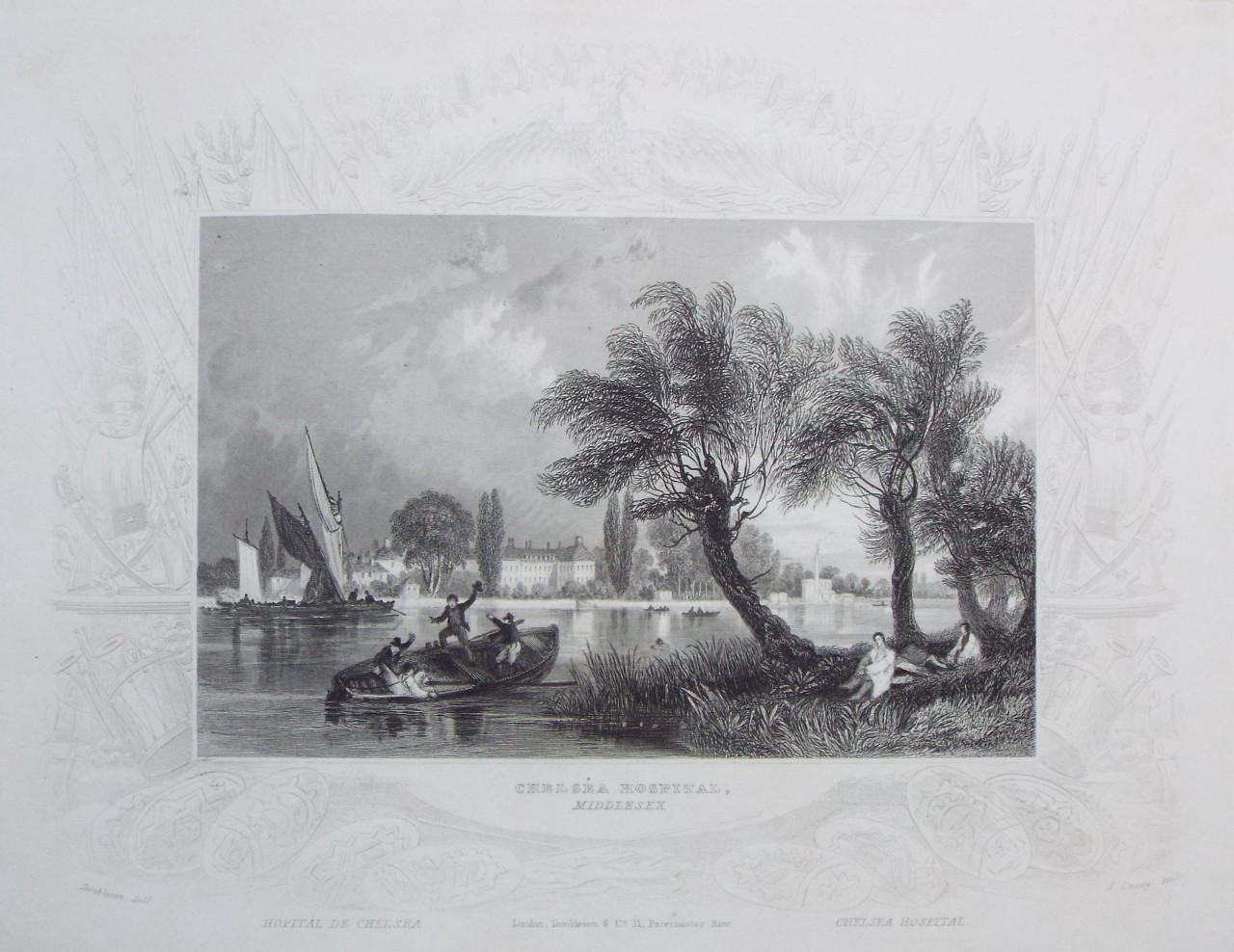 Print - Chelsea Hospital, Middlesex - Lacey