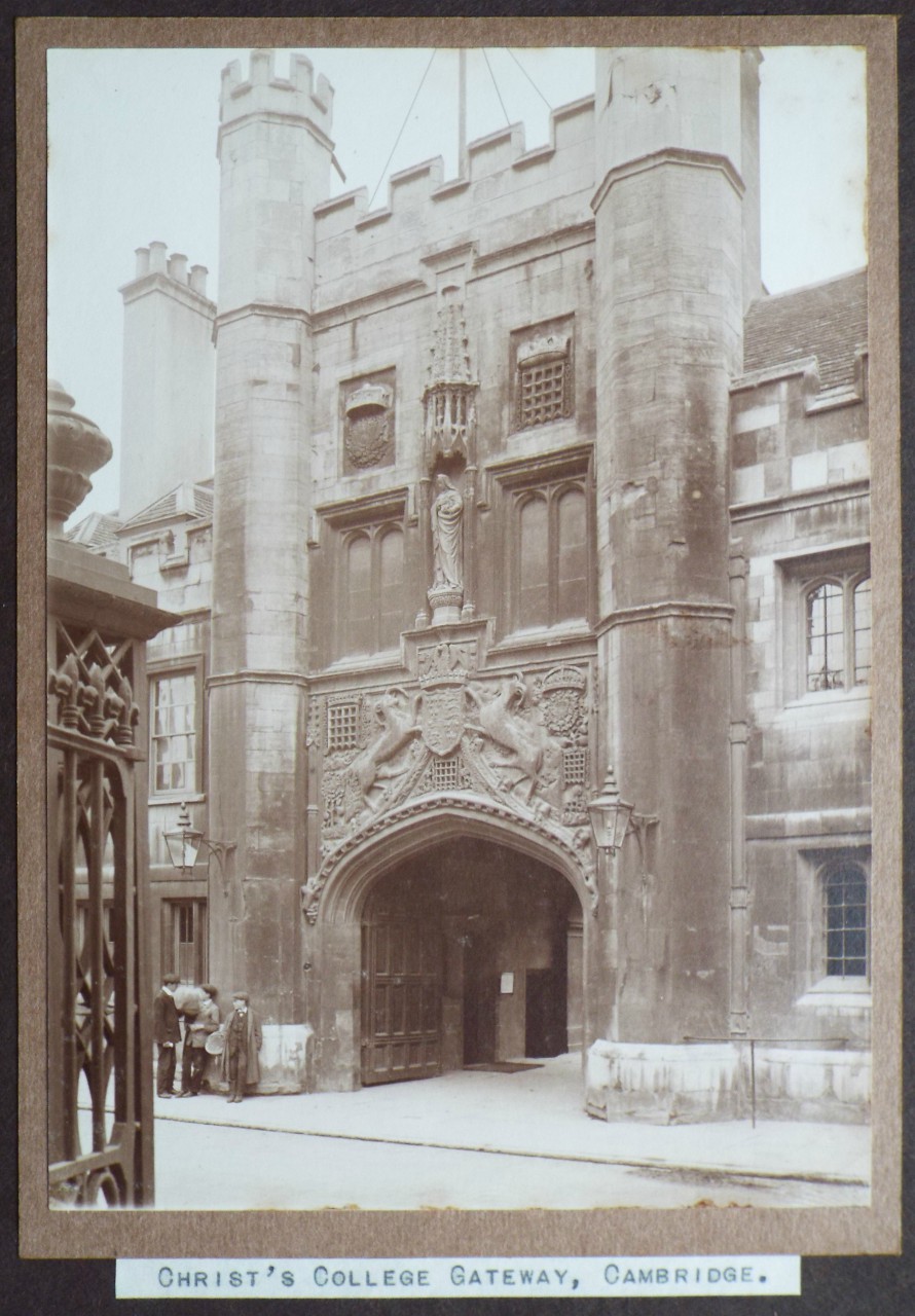 Photograph - Christ's College Gateway, Cambridge.