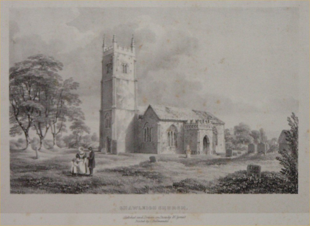 Lithograph - Chawleigh Church - Spreat