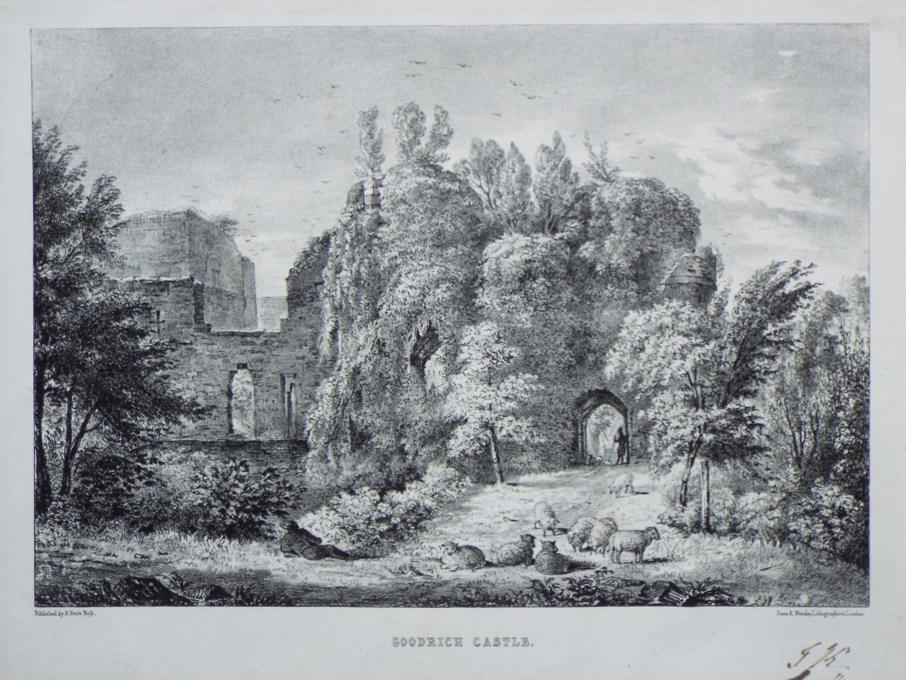 Lithograph - Goodrich Castle.