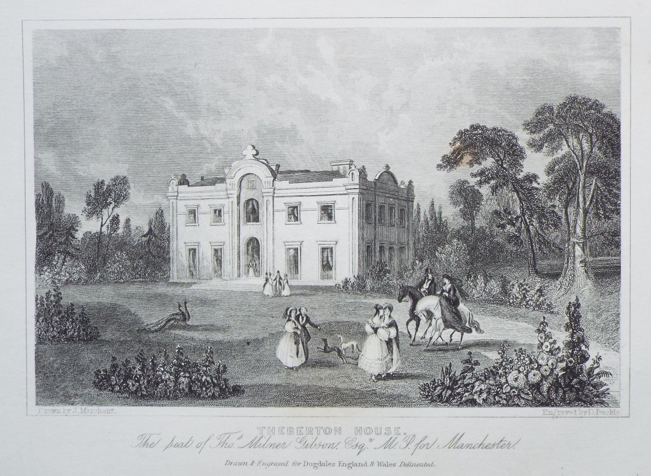 Print - Theberton House. The Seat of Thos. Milner GibsonEsqr. M.P. for Manchester. - Buckle