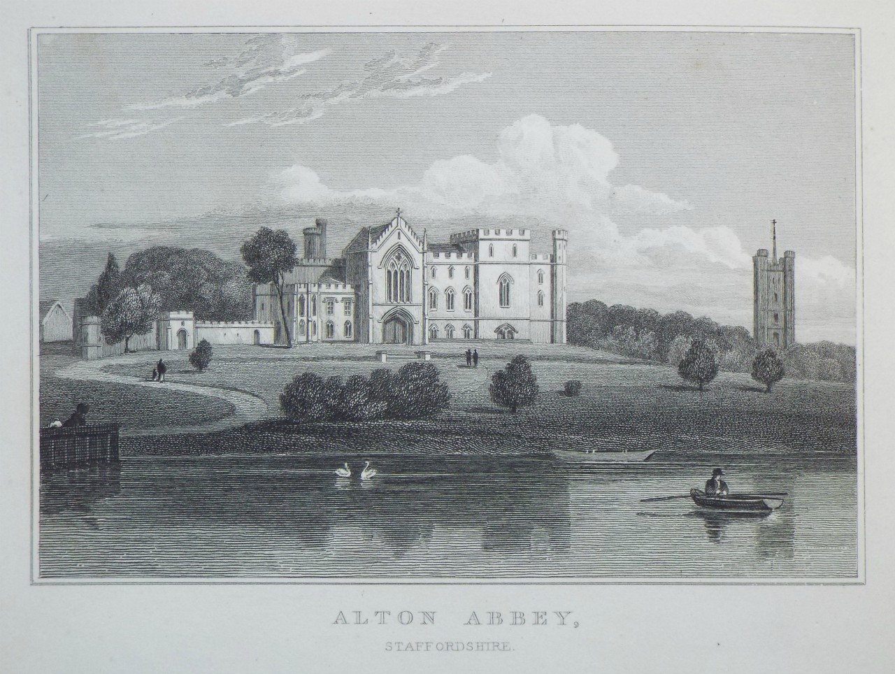 Print - Alton Abbey, Staffordshire.