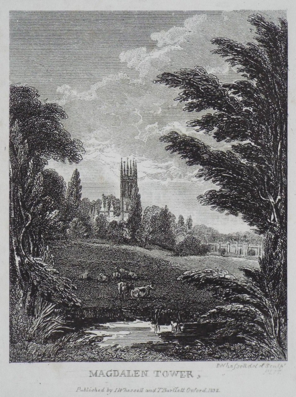 Print - Magdalen Tower. - Whessell