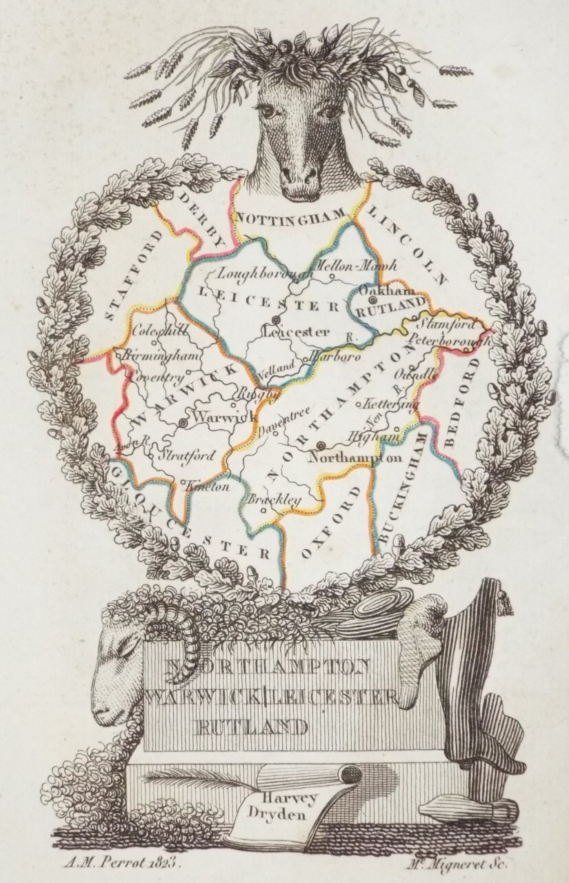 Map of Northamptonshire - Perrot