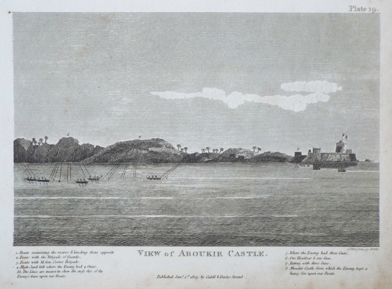 Print - View of Aboukir Castle. - Neele