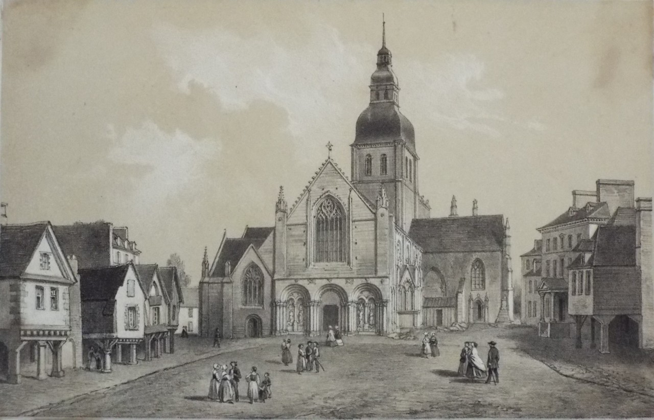 Lithograph - Eglise St. Sauveur