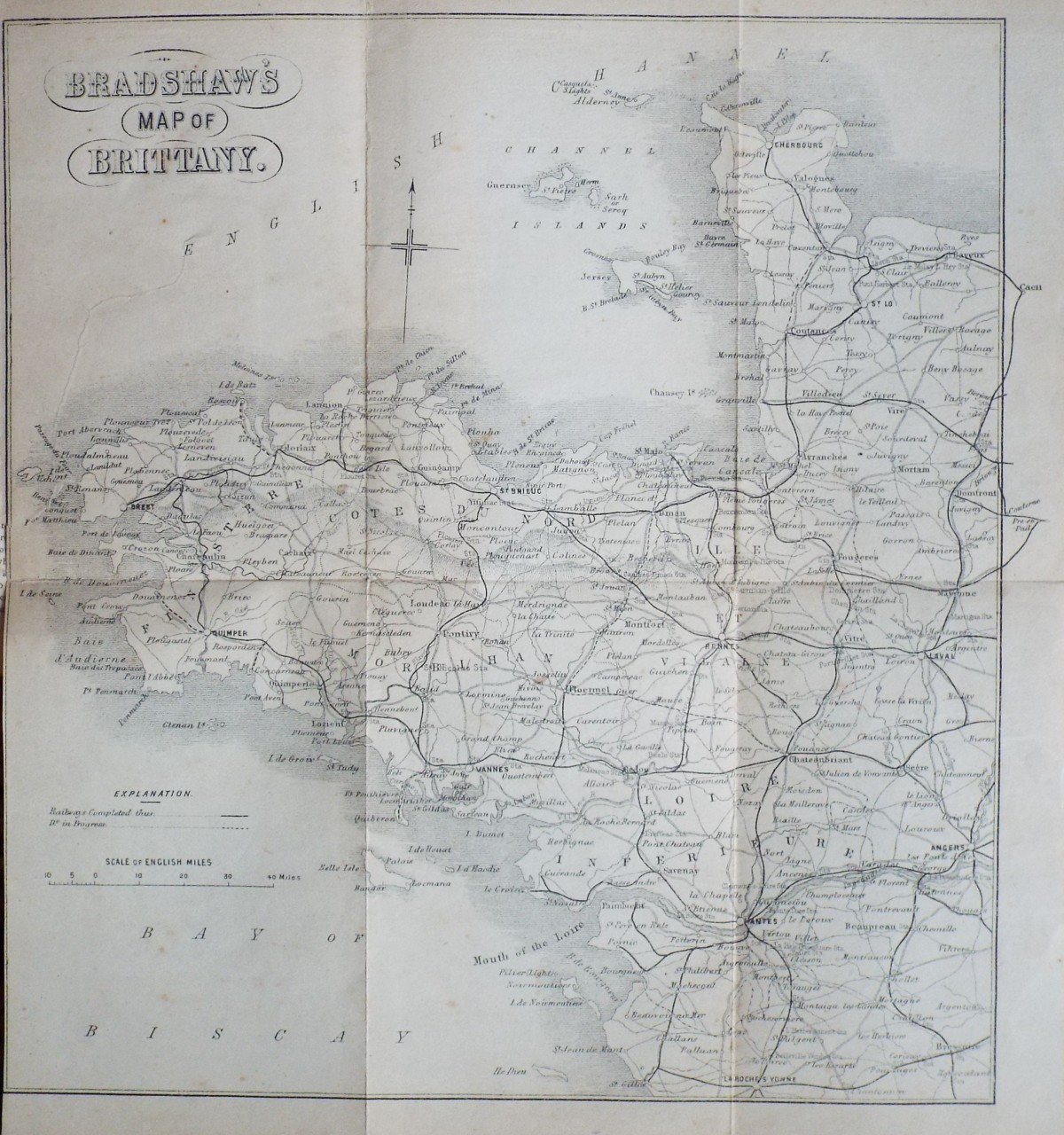 Map of Brittany - Brittany