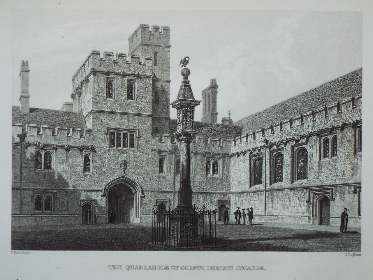 Print - The Quadrangle of Corpus Christi College. - Le