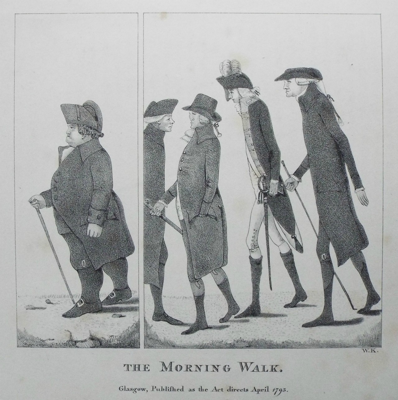 Lithograph - The Morning Walk. - Allan