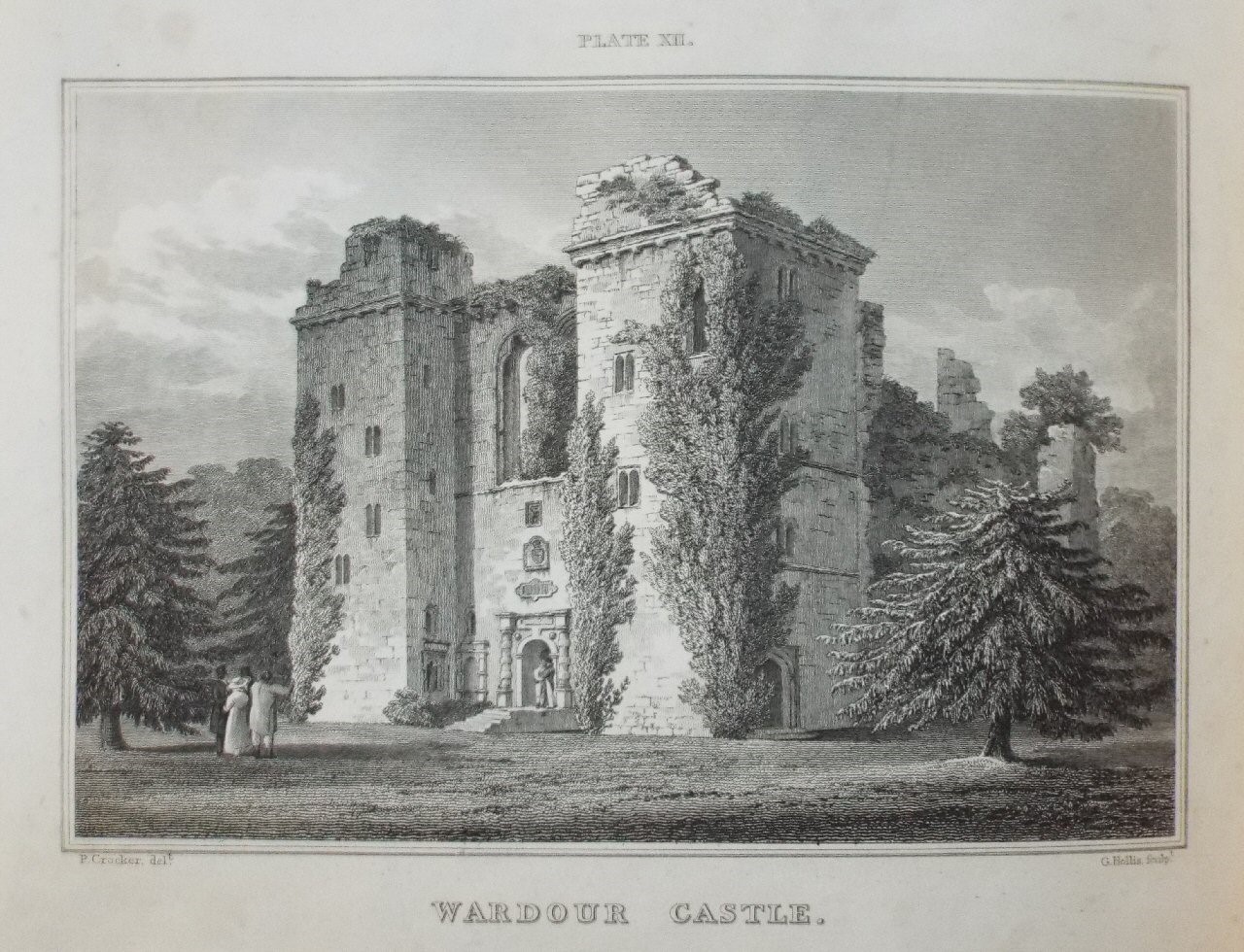 Print - Wardour Castle. - Hollis