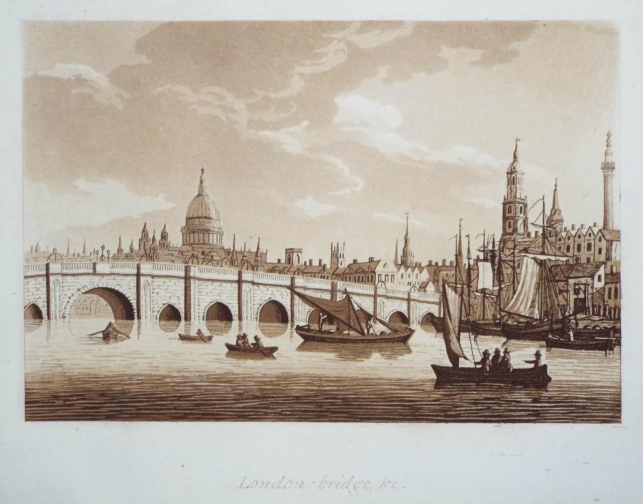 Aquatint - London - bridge, &c. - Ireland