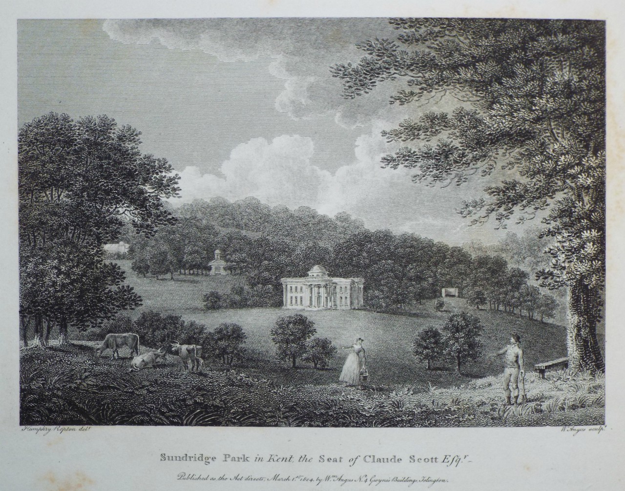 Print - Sundridge Park in Kent, the Seat of Claude Scott Esqr. - Angus