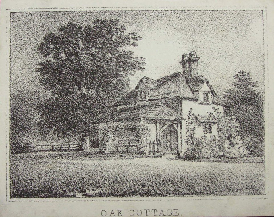 Lithograph - Oak Cottage